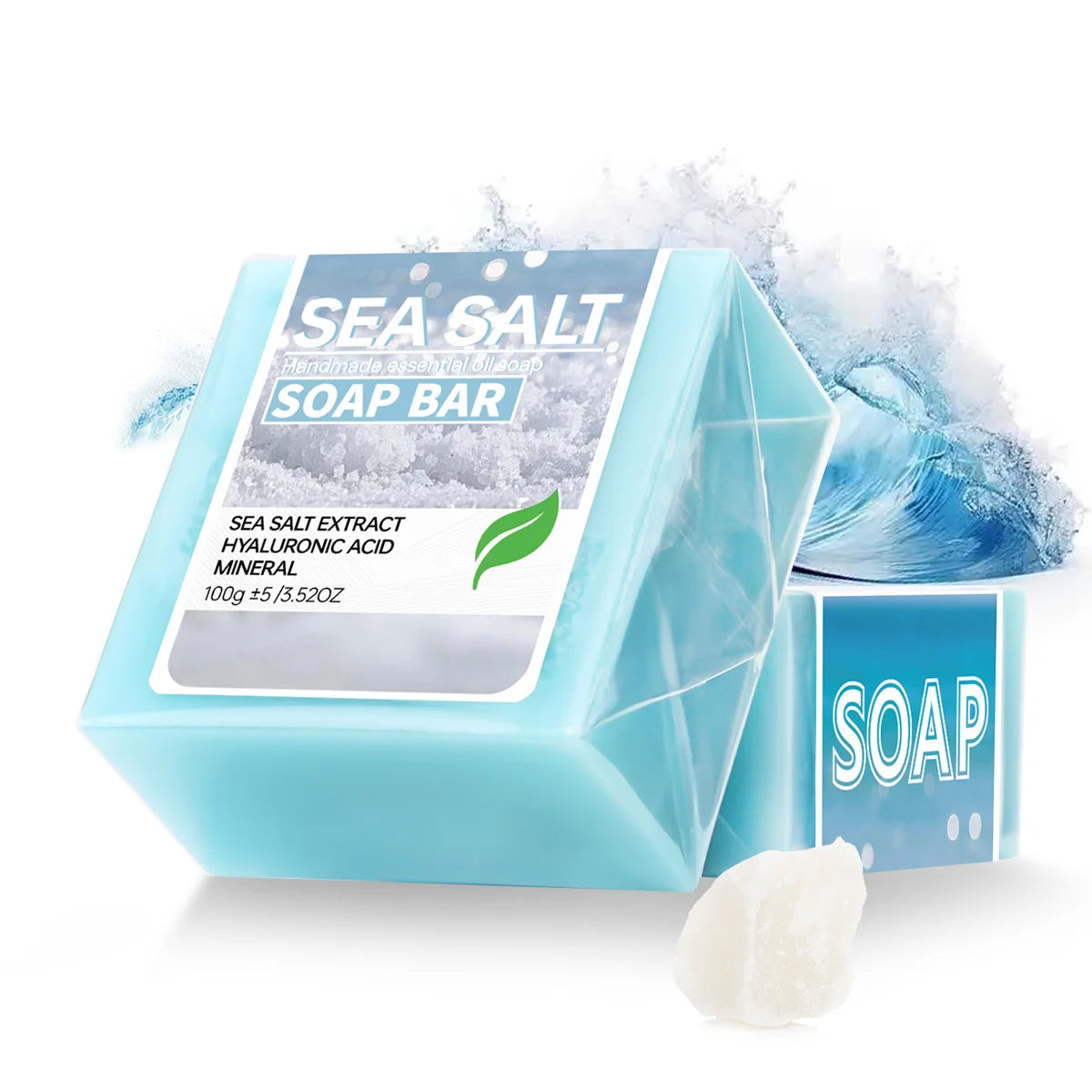 Sea Salt Soap Hyaluronic Acid Hydrating Bar For Dry Skin