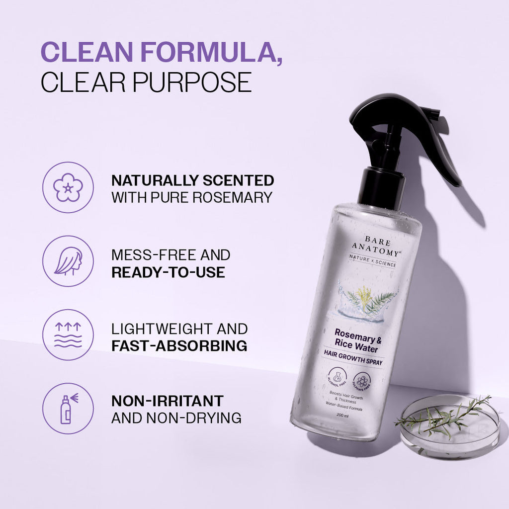 Rosemary Rice Water Hair Growth & Thickness Spray 200ml
