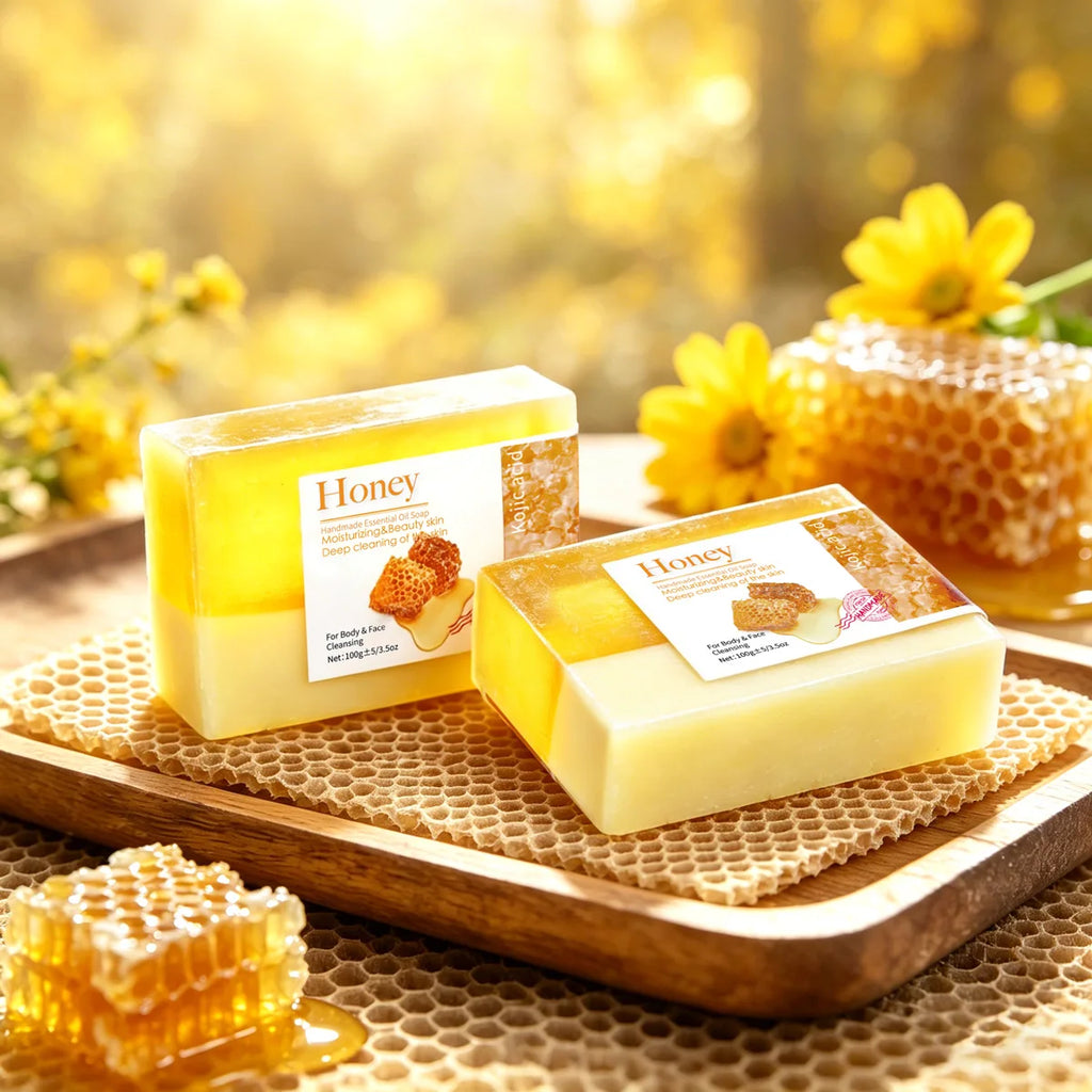 Goat Milk Soap Honey Two Tone Handmade For Oily Skin