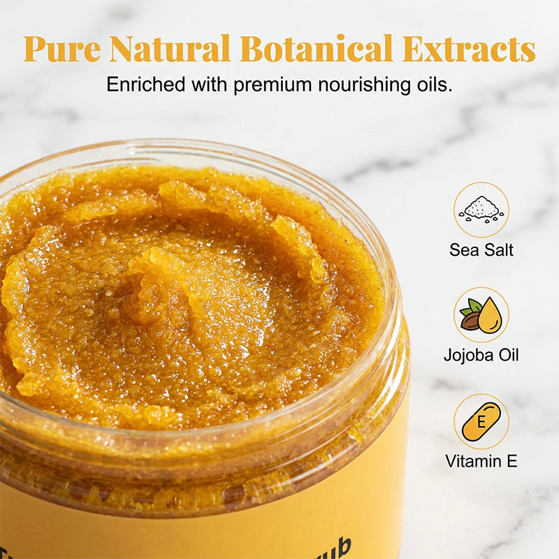 Sea Salt Body Scrub With Turmeric And Jojoba Oil