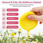 Facial cleansing pads shown beside their product packaging