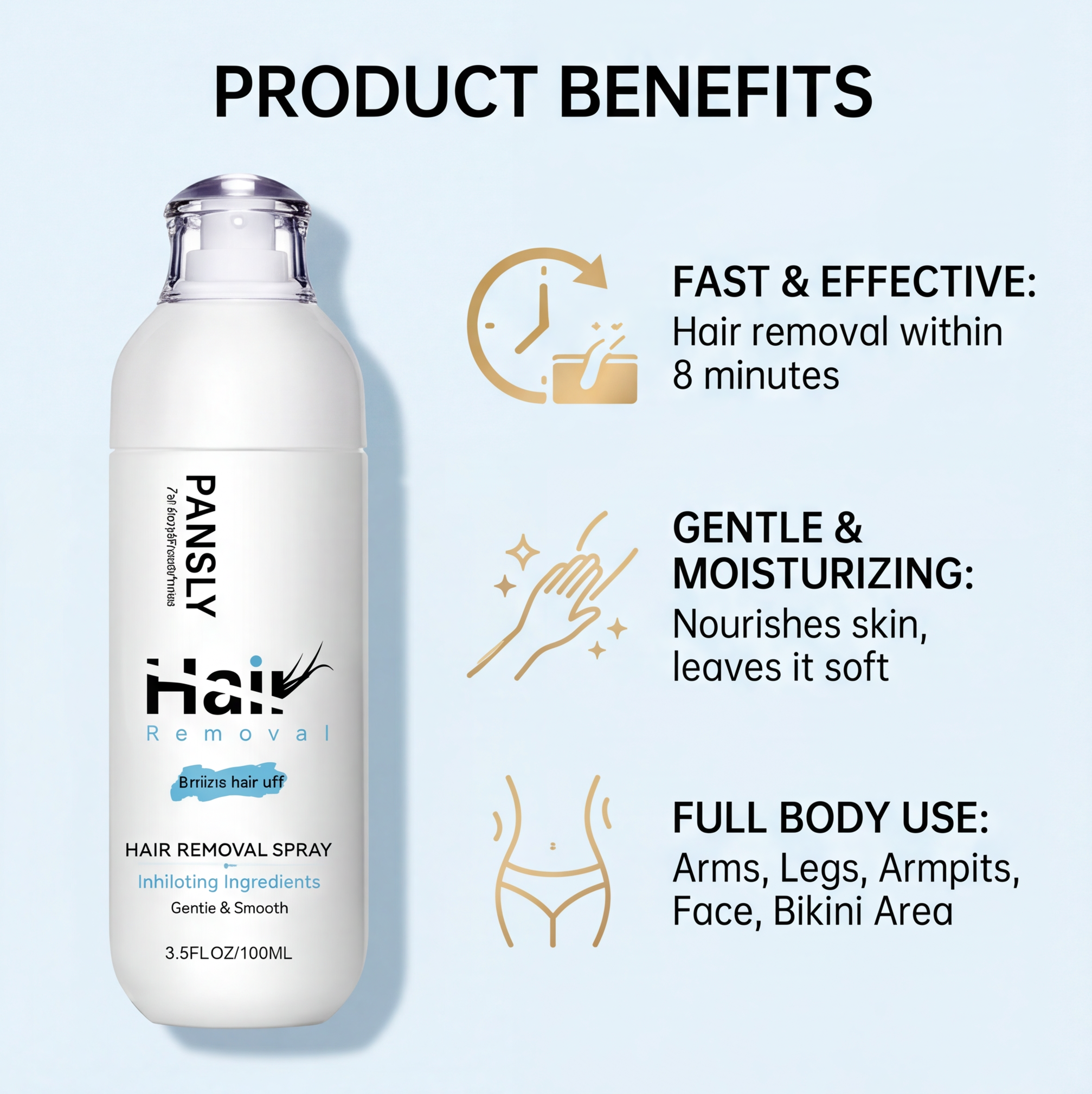 Natural Hair Removal Spray