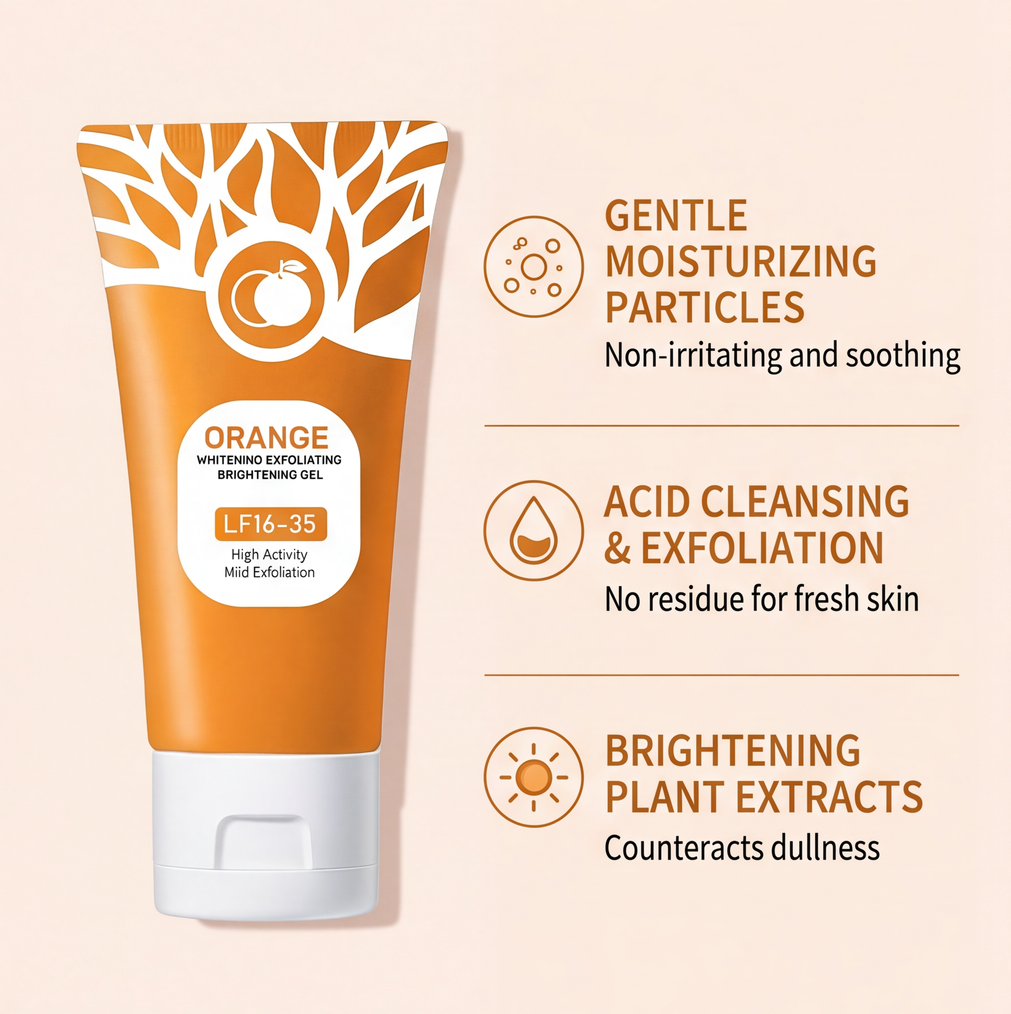 Orange Exfoliating Gel Face Scrub