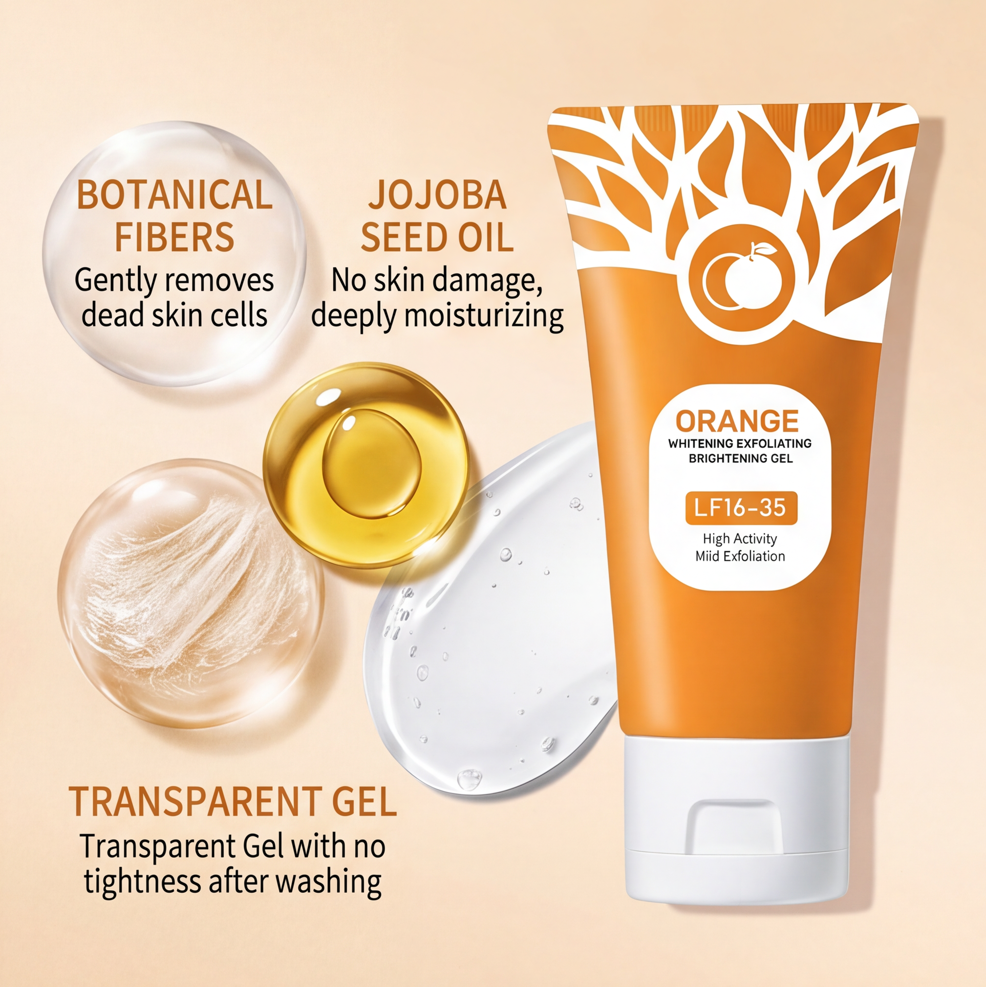 Orange Exfoliating Gel Face Scrub