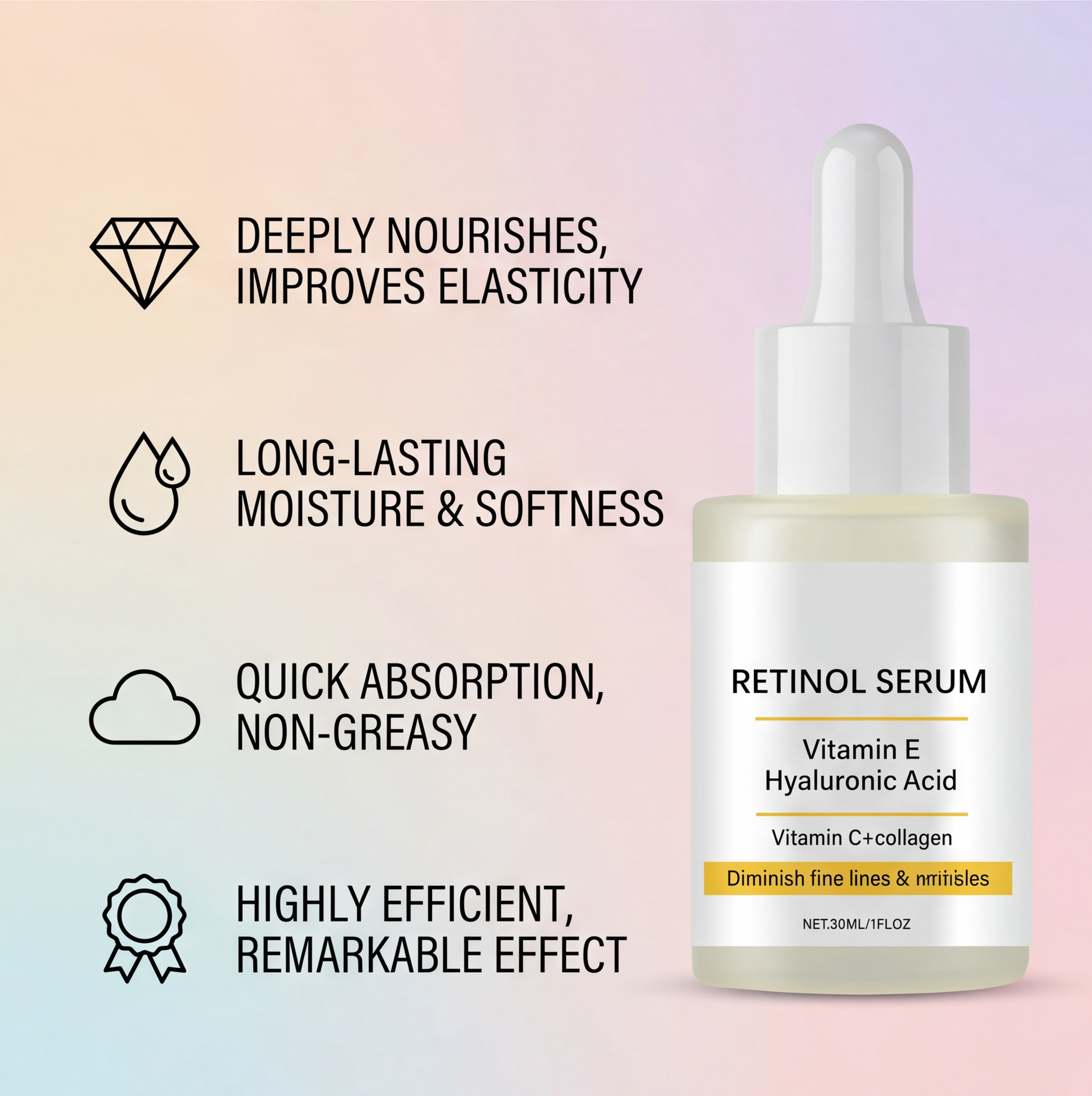 Retinol Anti-Aging Face Serum for Smooth Radiant Skin