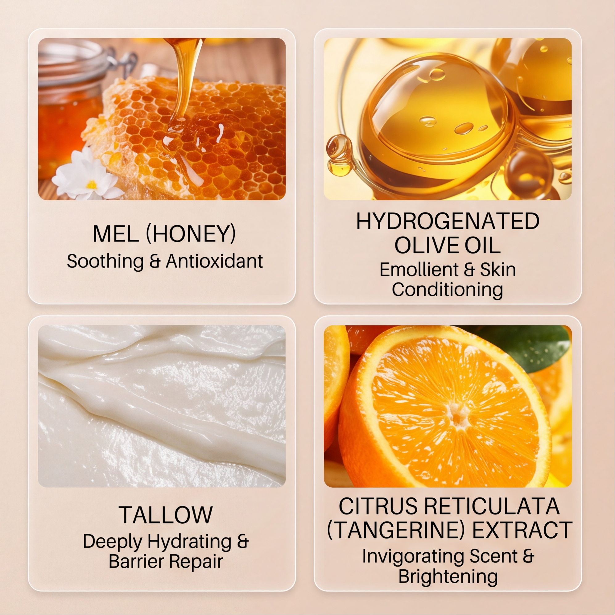 Beef Tallow Honey Moisturizing Cream